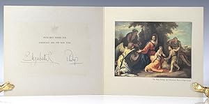 Queen Elizabeth II and Prince Philip Signed Royal Christmas Card.