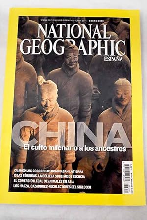 Bild des Verkufers fr National Geographic, Ao 2010,vol. 26, n 1:: China, el culto milenario a los ancestros; Cuando los cocodrilos dominaban la Tierra; Islas Hbridas, la belleza sublime de Escocia; El comercio ilegal de animales en Asia; Los hazda, cazadores-recolectores del siglo XXI zum Verkauf von Alcan Libros