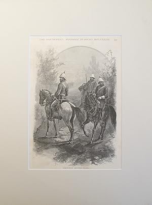 1880s North-West Mounted Police Lithograph, Matted - Schell and Hogan