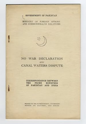 No War Declaration and Canal Waters Dispute.