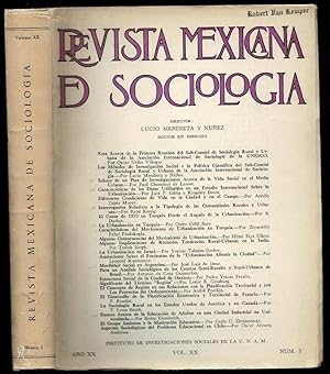 Imagen del vendedor de Estructura Social de la Ciudad de Oaxaca in Revista Mexicana Sociologia Volume XX (20) Number 3 a la venta por The Book Collector, Inc. ABAA, ILAB