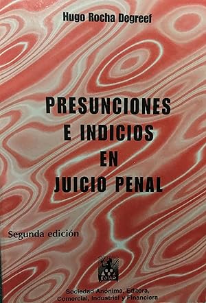 Imagen del vendedor de Presunciones e indicios en juicio penal a la venta por Librera Monte Sarmiento