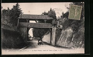 Bild des Verkufers fr Carte postale Jou-Les-Tours, Le Pont Volant, route de Tours  Jou zum Verkauf von Bartko-Reher