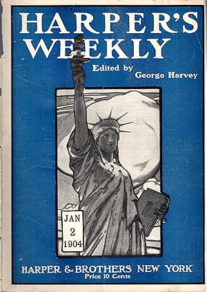 Seller image for PRINT: " Cover: Statue of Liberty".color Engraving from Harper's Weekly, January 2, 1904 for sale by Dorley House Books, Inc.