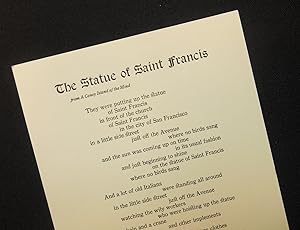 The Statue of Saint Francis; from "A Coney Island of the Mind"