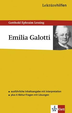 Bild des Verkufers fr Lektrehilfen Gotthold Ephraim Lessing, "Emilia Galotti". von zum Verkauf von Antiquariat Buchhandel Daniel Viertel