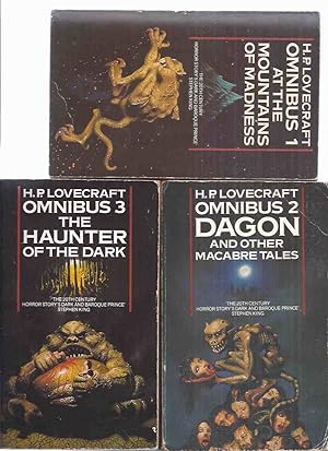 Seller image for THREE VOLUMES By H P LOVECRAFT: At the Mountains of Madness, Book 1; Dagon & Other Macabre Tales, Book 2; Haunter of the Dark, Book 3; for sale by Leonard Shoup