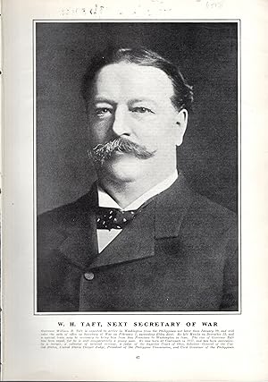 Imagen del vendedor de PRINT: W.H. Taft".photo from Harper's Weekly, January 9, 1904 a la venta por Dorley House Books, Inc.