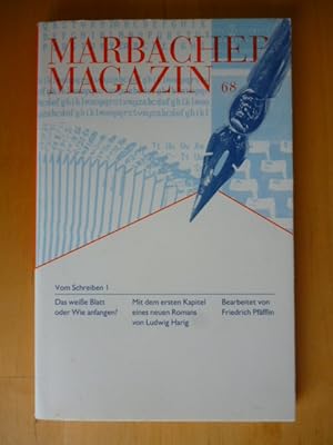 Immagine del venditore per Das weisse Blatt oder wie anfangen? Mit dem ersten Kapitel eines neuen Romans von Ludwig Harig. Marbacher Magazin 68 / 1994. Vom Schreiben 1. Fr die Ausstellung im Schiller-Nationalmuseum zwischen April und Juni 1994 und im Literaturhaus Berlin zwischen September und Oktober 1994. venduto da Versandantiquariat Harald Gross