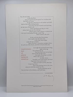 VALENTINE'S DAY AT JOHNS HOPKINS HOSPITAL; [Limited edition signed broadside print]