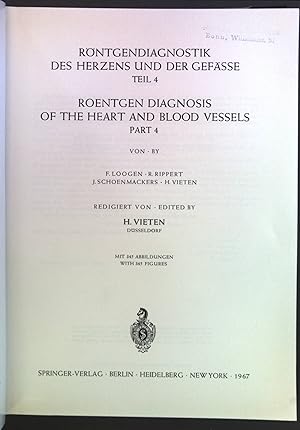 Imagen del vendedor de Rntgendiagnostik des Herzens und der Gefsse: Teil 4. Handbuch der Medizinischen Radiologie: Band 10 a la venta por books4less (Versandantiquariat Petra Gros GmbH & Co. KG)