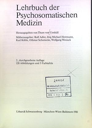 Bild des Verkufers fr Lehrbuch der psychosomatischen Medizin. zum Verkauf von books4less (Versandantiquariat Petra Gros GmbH & Co. KG)