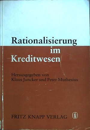 Immagine del venditore per Rationalisierung im Kreditwesen. venduto da books4less (Versandantiquariat Petra Gros GmbH & Co. KG)
