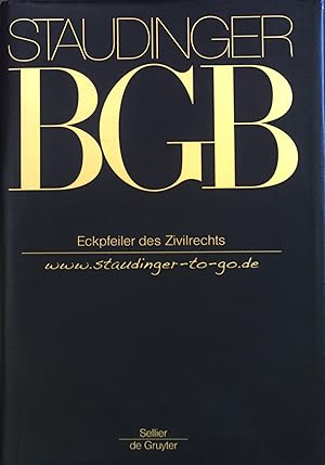 Imagen del vendedor de J. von Staudingers Kommentar zum Brgerlichen Gesetzbuch: Eckpfeiler des Zivilrechts a la venta por books4less (Versandantiquariat Petra Gros GmbH & Co. KG)
