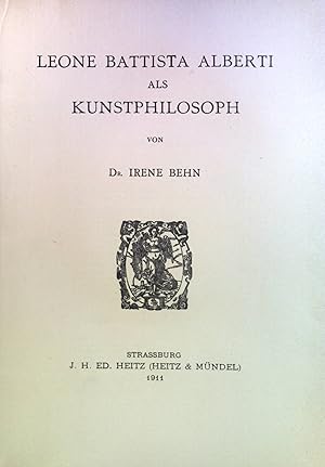 Seller image for Leone Battista Alberti als Kunstphilosoph for sale by books4less (Versandantiquariat Petra Gros GmbH & Co. KG)