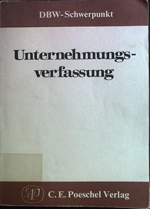 Seller image for Unternehmungsverfassung. DBW-Schwerpunkt for sale by books4less (Versandantiquariat Petra Gros GmbH & Co. KG)