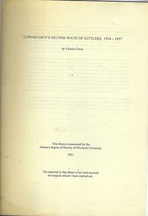 Seller image for COWARAMUP's Second Wave of Settlers, 1934 - 1957 for sale by Elizabeth's Bookshops