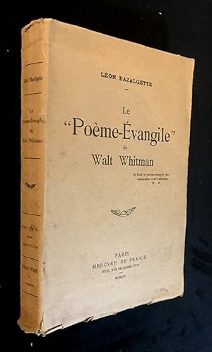 Imagen del vendedor de Le "Pome-vangile" de Walt Whitman a la venta por Abraxas-libris