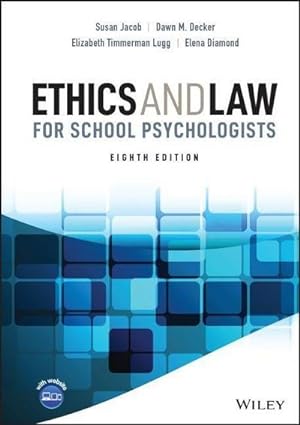 Bild des Verkufers fr Ethics and Law for School Psychologists zum Verkauf von AHA-BUCH GmbH