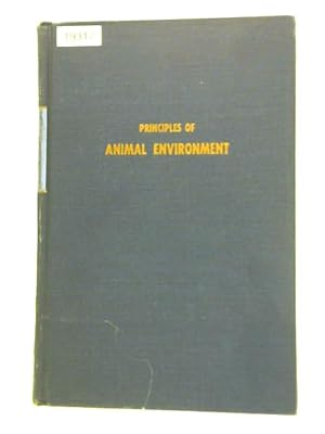 Imagen del vendedor de Principles of Animal Environment a la venta por World of Rare Books