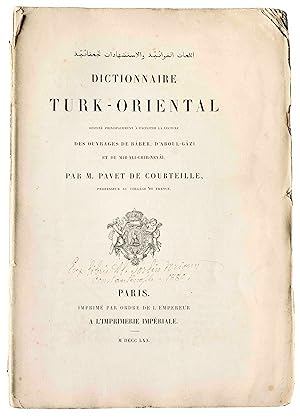 El Lugat ül Nevã'iye [Title in Turkish] Dictionnaire turk-oriental destiné principalement à facil...