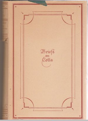 Bild des Verkufers fr Briefe an Cotta I-III zum Verkauf von BuchSigel