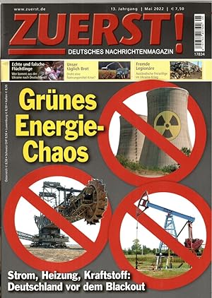 Bild des Verkufers fr Zuerst! Deutsches Nachrichtenmagazin. 13. Jhg., Mai 2022 zum Verkauf von Antiquariat Jterbook, Inh. H. Schulze