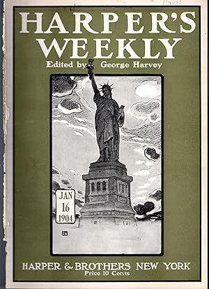 Seller image for ENGRAVING: "Cover, Statue of Liberty ".engraving from Harper's Weekly, January 16, 1904 for sale by Dorley House Books, Inc.