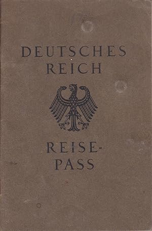 Bild des Verkäufers für Deutsches Reich. Reisepass Nr. 292.R./71/35. (Zeithistorisches Original-Dokument). zum Verkauf von Antiquariat Schwarz & Grömling GbR
