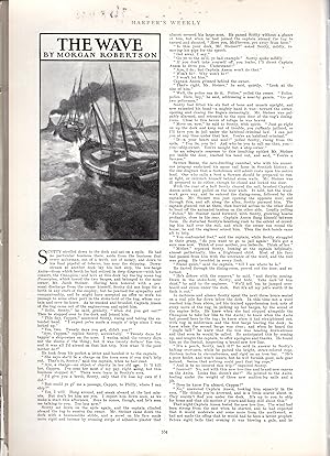 Seller image for PRINT: "The Wave".1st Appearance short story from Harper's Weekly, January 16, 1904 for sale by Dorley House Books, Inc.
