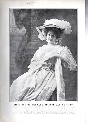 Imagen del vendedor de PRINT: "Miss Irene Bentley in Musical Omedy (A Girl from Dixie)".photo from Harper's Weekly, January 16, 1904 a la venta por Dorley House Books, Inc.