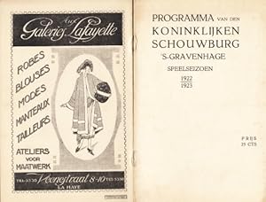 Programma van den Koninklijken Schouwburg 's-Gravenhage. Speelseizoen 1921-1922. (12 stuks).