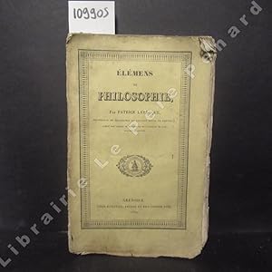 Immagine del venditore per Elments de philosophie venduto da Librairie-Bouquinerie Le Pre Pnard