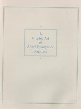 Seller image for The Graphic Art of Andre Dunoyer de Segonzac, 1884-1974, A Tribute. Exhibition at Grunwald Center for the Graphic Arts, Frederick S. Wight Art Gallery, Los Angeles, 14 January-23 February 1975. for sale by Wittenborn Art Books