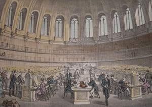 Imagen del vendedor de Reading Room In British Museum. Hand-colored engraving. From Cassell's Old and New London, Plate 29. a la venta por Wittenborn Art Books