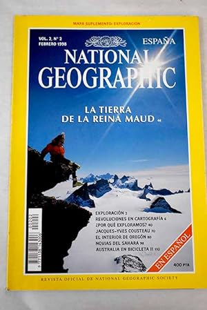 Bild des Verkufers fr National Geographic, Ao 1998,vol. 2, n 2:: Exploracin:Hacia dnde nos dirigimos?; Revoluciones en cartografa; Por qu exploramos?; La tierra de la Reina Maud; Jacques-Yves Cousteau; El interior de Oregn; Novias del Sahara; Australia en bicicleta. Segunda parte zum Verkauf von Alcan Libros