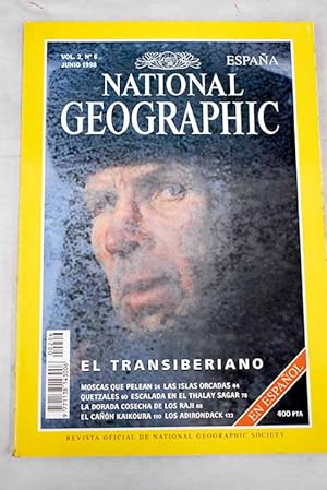 Image du vendeur pour National Geographic, Ao 1998,vol. 2, n 6:: El transiberiano; Moscas que pelean; Las Orcadas; El esquivo quetzal; Plumas de quetzal para el emperador; La cara helada del Thalay Sagar; La dorada cosecha de los raji; Profundos misterios del can Kaikoura; Los Adirondack mis en vente par Alcan Libros