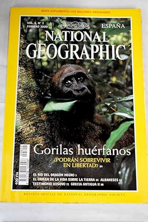 Seller image for National Geographic, Ao 2000,vol. 6, n 2:: Londres; Ro del Dragn Negro; Sydney; El origen de la vida sobre la tierra; El pueblo del cielo; Monstruos de Madagascar; Testimonio Kosovo; Hongos; Gorilas hurfanos de Africa central; La flota de Phips; Grecia antigua; Los templos de Angkor; Big Sur for sale by Alcan Libros