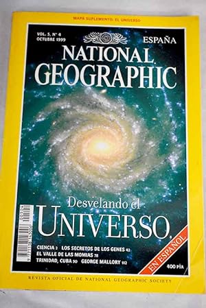 Seller image for National Geographic, Ao 1999,vol. 5, n 4:: Ciencia: formular infinitas preguntas: formular infinitas preguntas; Las Galpagos: paraiso en peligro.: paraiso en peligro.; Desvelando el universo; Las Galpagos bajo el agua.; Por la autopista del blues.; Los secretos de los genes; Viaje a la Edad del Cobre.; El valle de las momias; La batalla de Midway.; La joya colonial de Cuba; George Mallory; Charcas de primavera. for sale by Alcan Libros