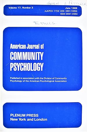 Immagine del venditore per The Impact of AIDS on a Gay Community: Changes in Sexual Behavior, Substancs Use, and Mental Health. Essay in American Journal of Community Psychology June 1989 venduto da Ken Jackson