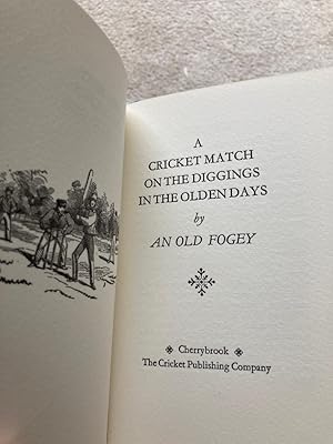 Seller image for A Cricket Match on the Diggings in the Olden Days - SIGNED BY RONALD CARDWELL for sale by Carvid Books