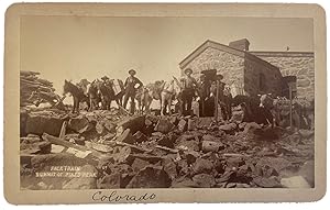Miners Pack Train Summit of Pikes Peak Colorado Circa 1890