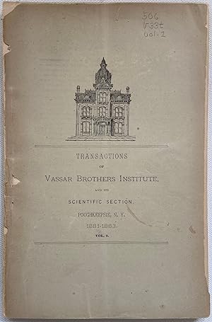 Scientific Institute Journal Shows Contemporary Scientific Interest, 1881-83