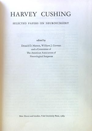 Seller image for Harvey Cushing. Selected Papers on Neurosurgery; for sale by books4less (Versandantiquariat Petra Gros GmbH & Co. KG)