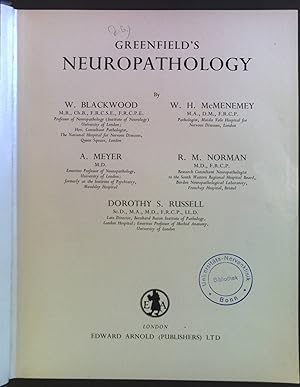 Seller image for Greenfield's Neuropathology for sale by books4less (Versandantiquariat Petra Gros GmbH & Co. KG)