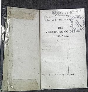 Seller image for Die Versuchung des Pescara. Novelle. for sale by books4less (Versandantiquariat Petra Gros GmbH & Co. KG)