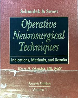 Image du vendeur pour Operative Neurosurgical Techniques. Indications, Methods, and Results; Volume 1; mis en vente par books4less (Versandantiquariat Petra Gros GmbH & Co. KG)