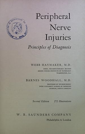 Imagen del vendedor de Peripheral Nerve Injuries: Principles of Diagnosis a la venta por books4less (Versandantiquariat Petra Gros GmbH & Co. KG)