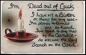 Seller image for hard times postcard: I'm Dead Out of Luck for sale by Mobyville