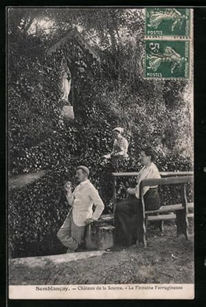 Carte postale Semblancay, Chateau de la Source, La Fontaine Ferrugineuse